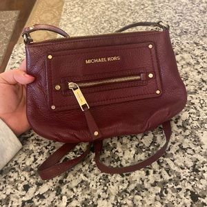Maroon colored Michael Kors cross body!